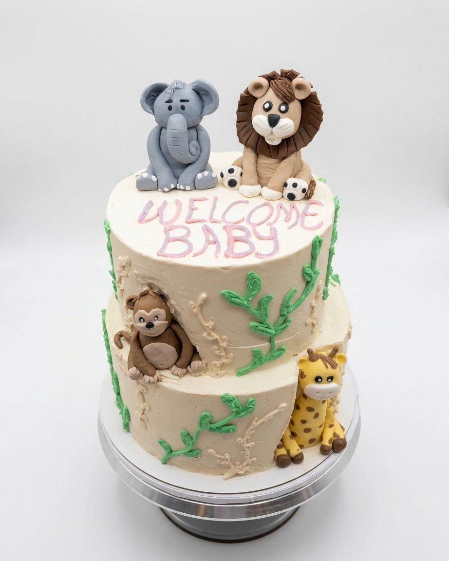 Fondant Animals Birthday Cake in Lancaster Pennsylvania
